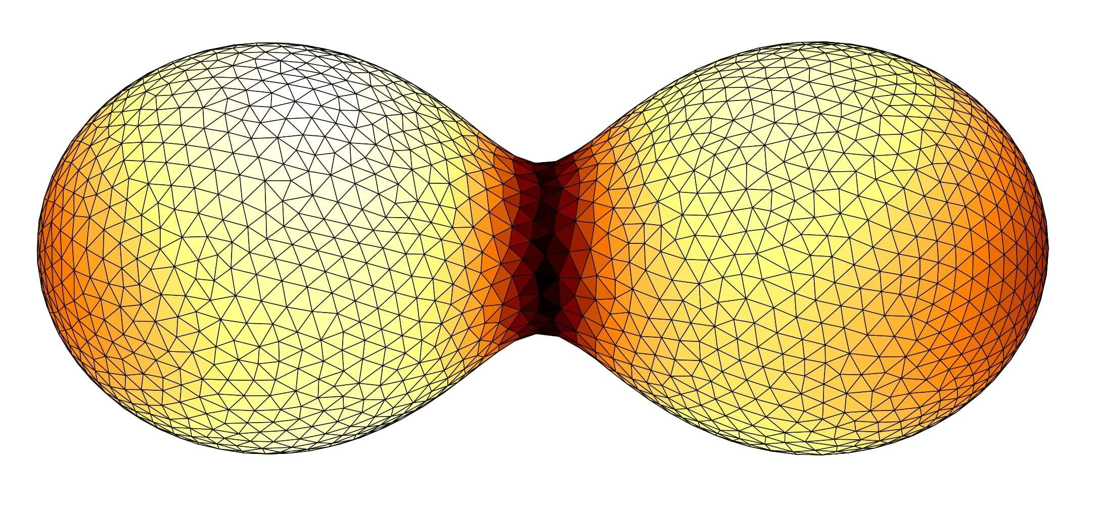 Massive binary systems deformed